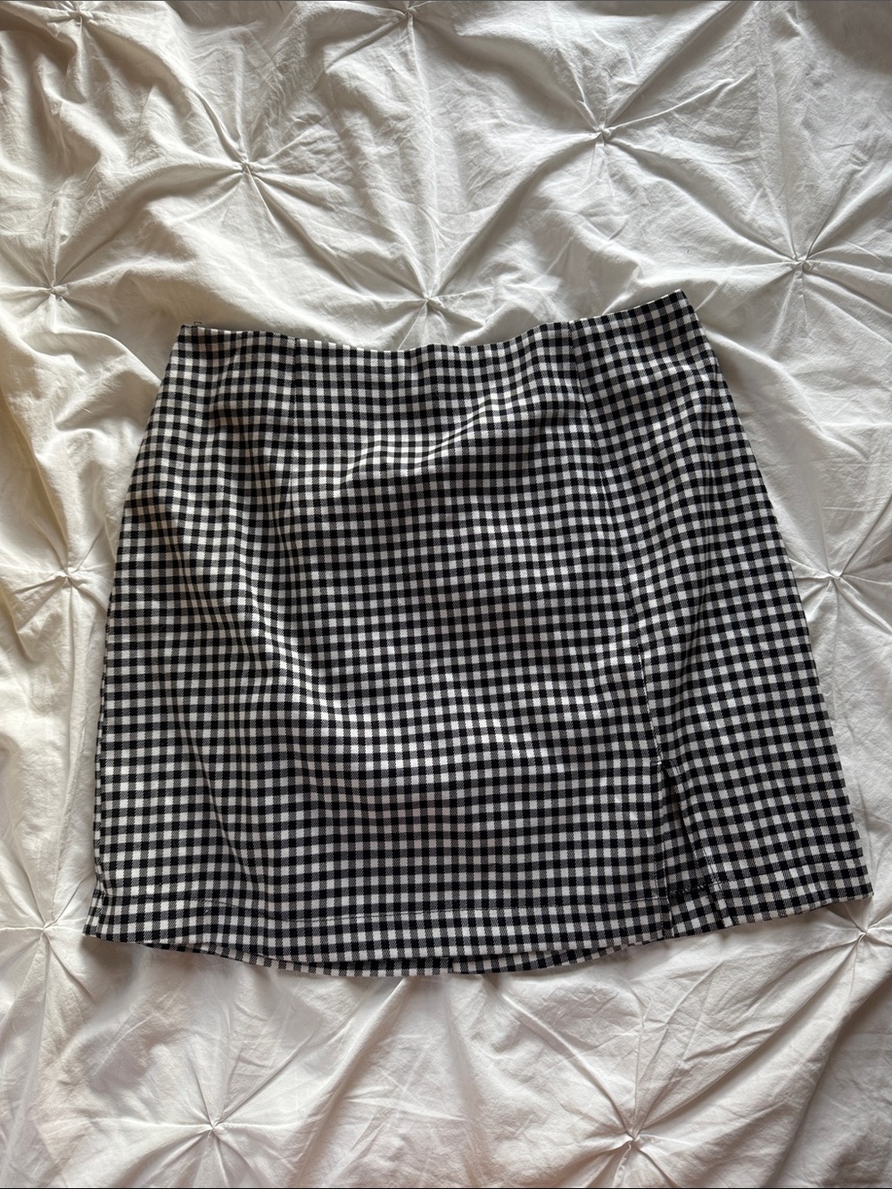 wild fable Black & White Gingham Mini Skirt